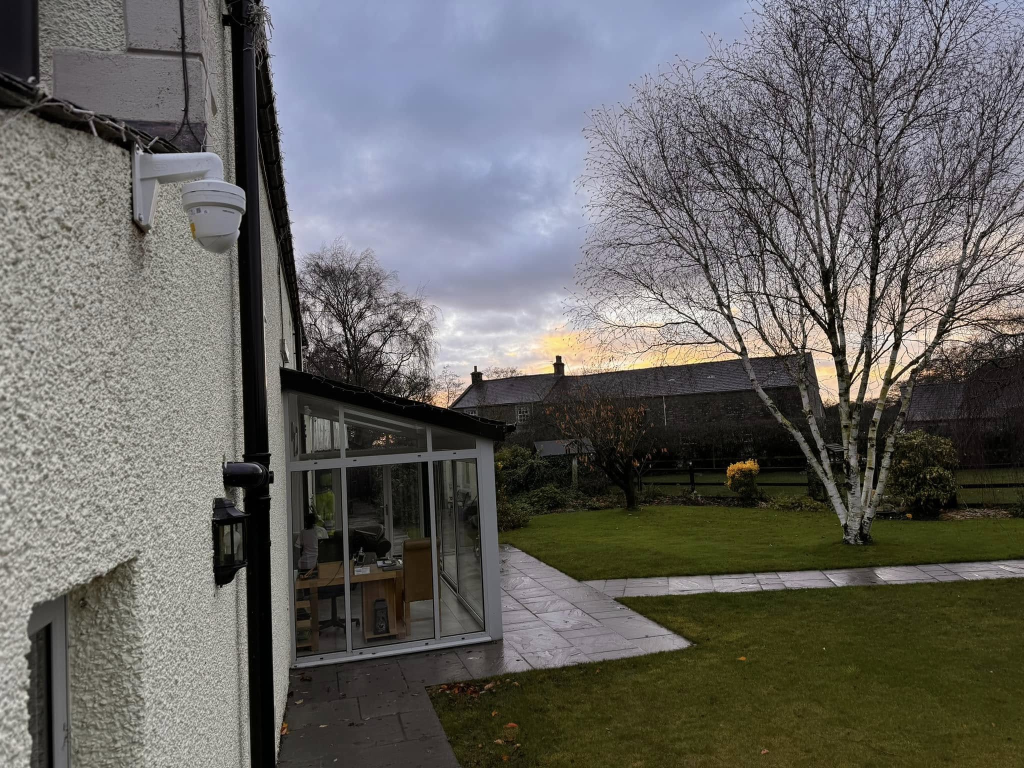 CCTV camera covering farmhouse outbuilding