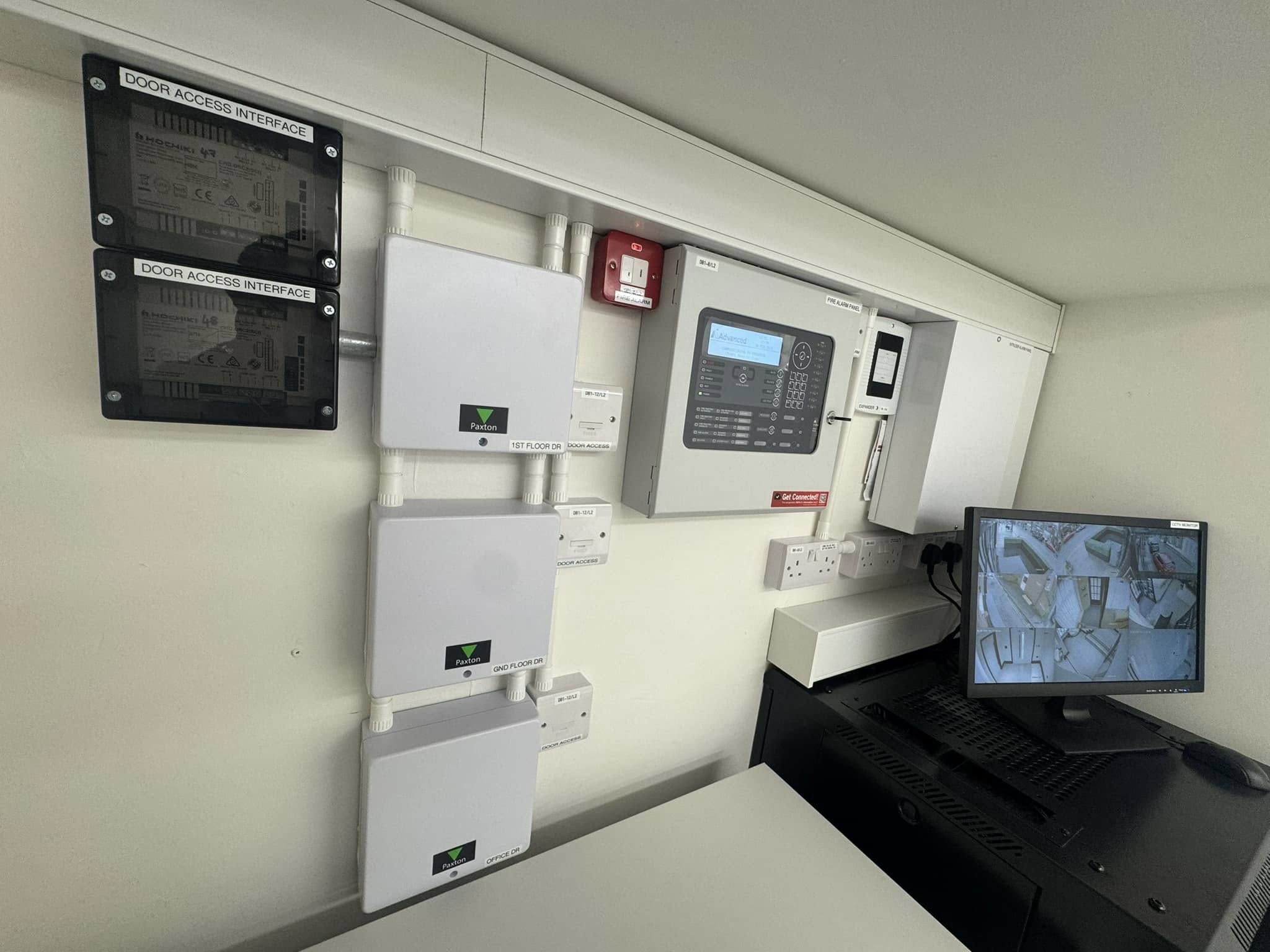 Second photo of the fire and security installation